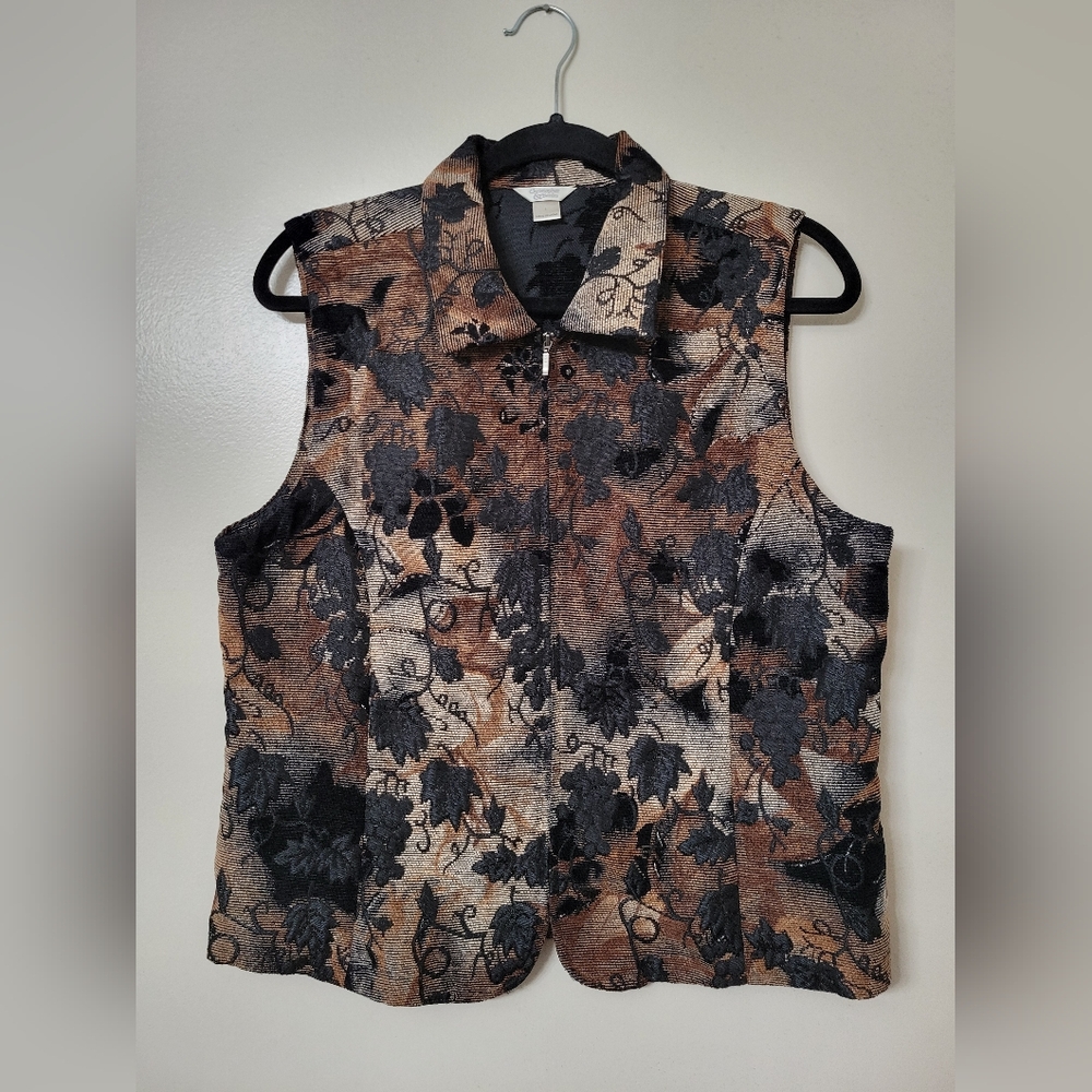 Vintage Christopher & Banks Grapevine Fall Vest